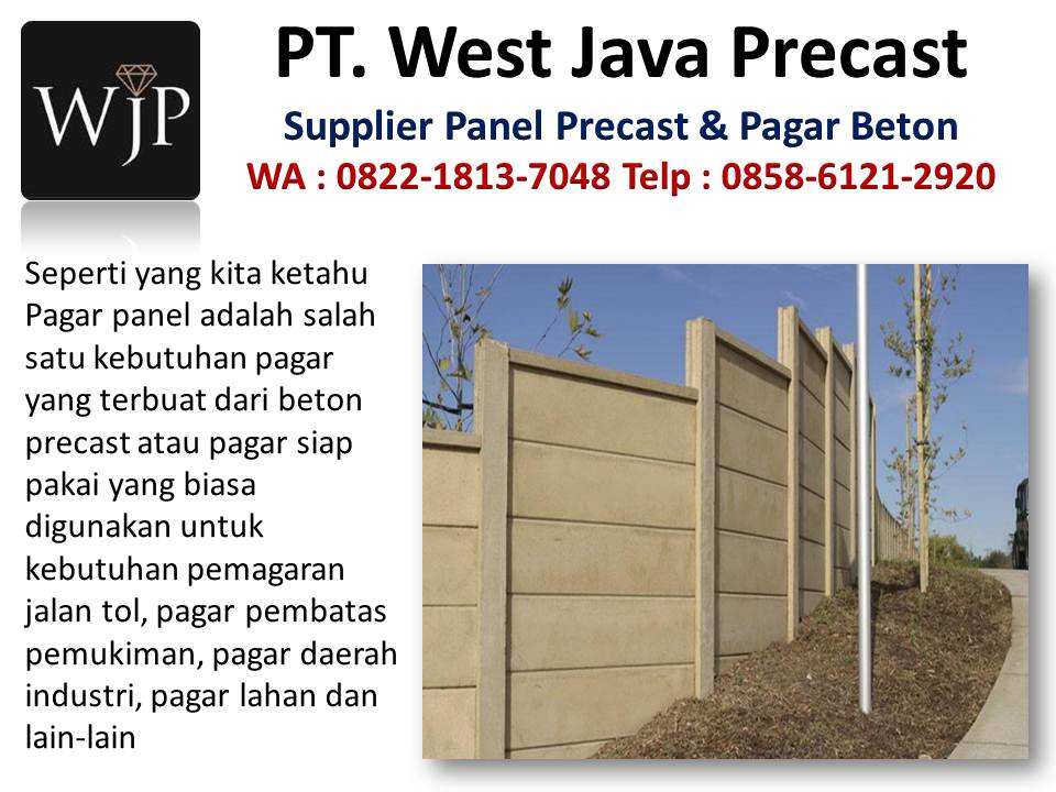 Jual pagar precast precon hubungi wa : 082218137048, vendor tembok beton di Bandung. Penelitian variasi dinding beton dan harga satuan pagar panel beton.   Cara-pasang-pagar-panel-beton